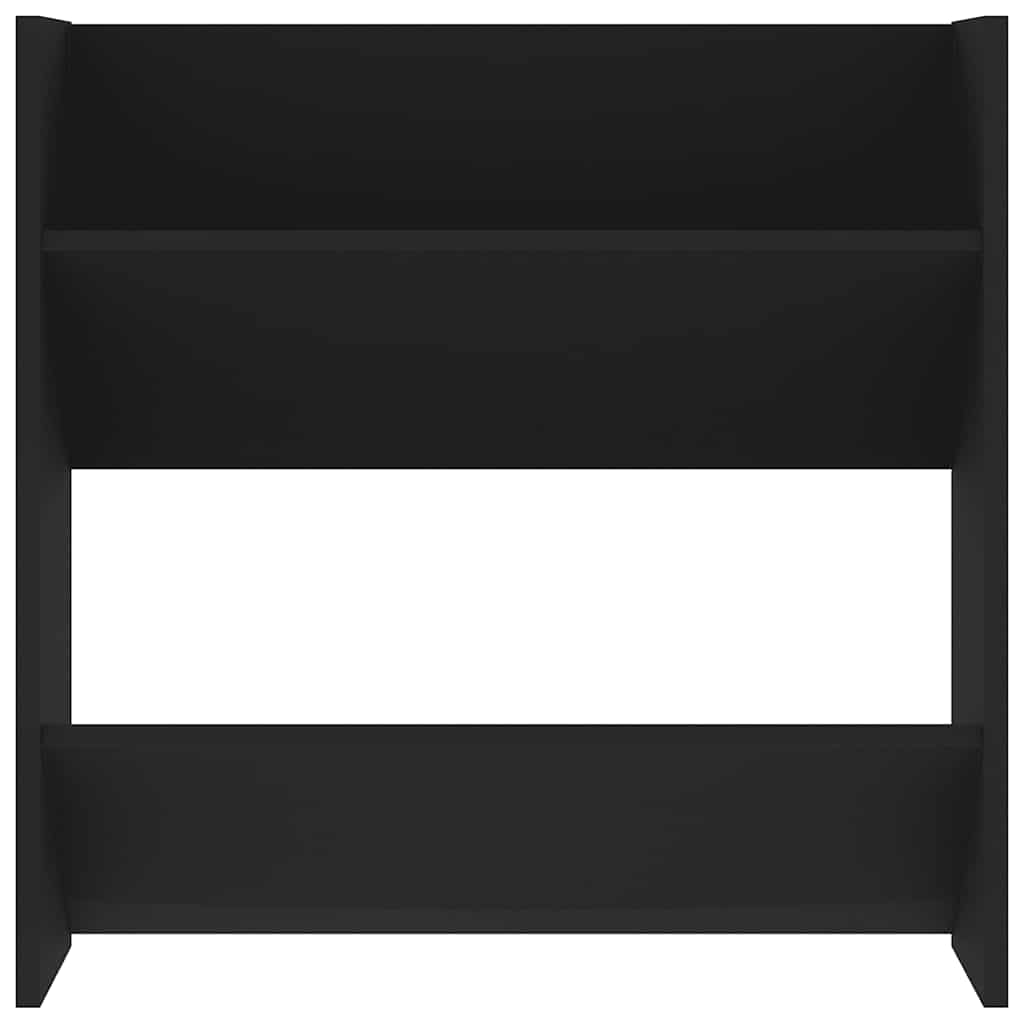 Scarpiera a Muro Nera 60x18x60 cm in Legno Multistrato