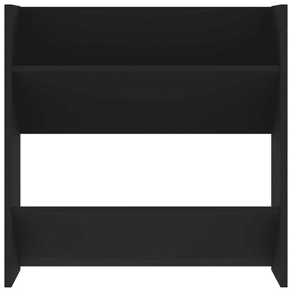 Scarpiera a Muro Nera 60x18x60 cm in Legno Multistrato