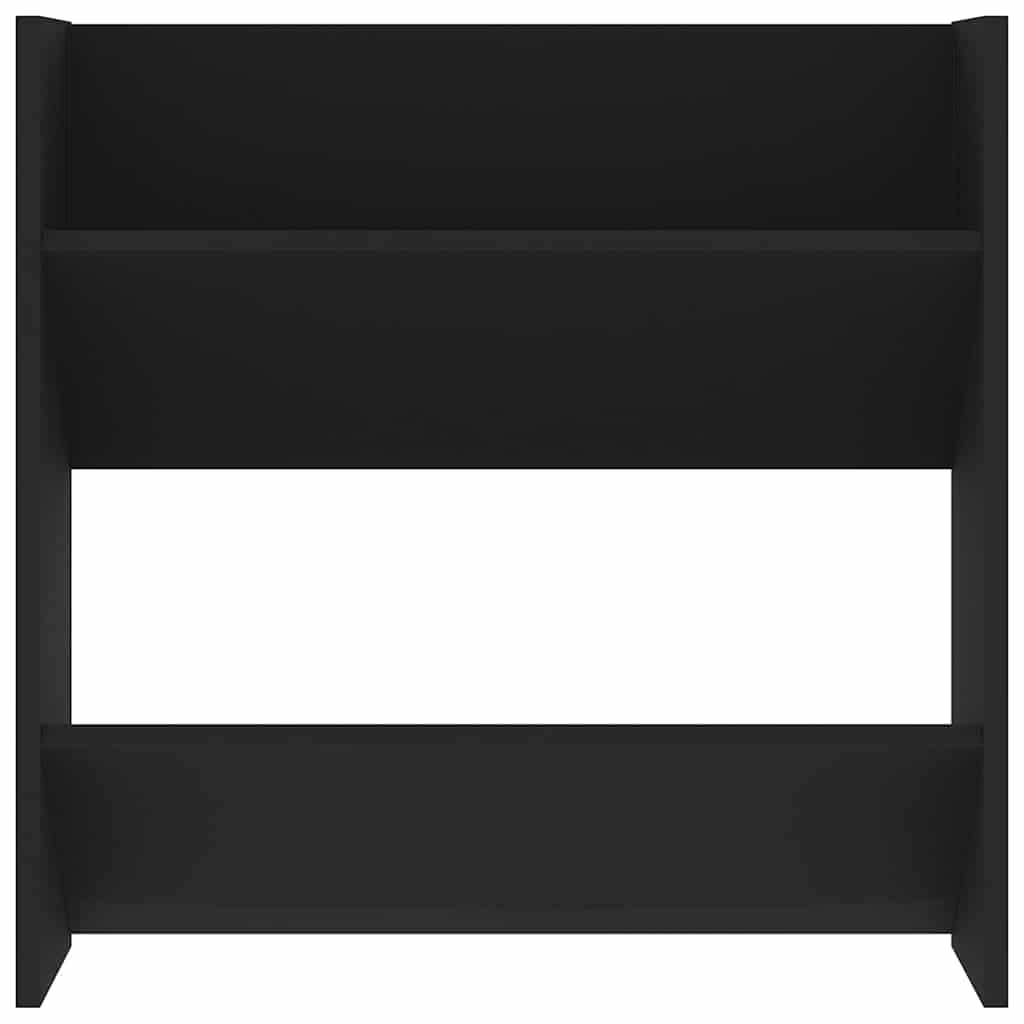 Scarpiere a Muro 4 pz Nere 60x18x60 cm in Legno Multistrato