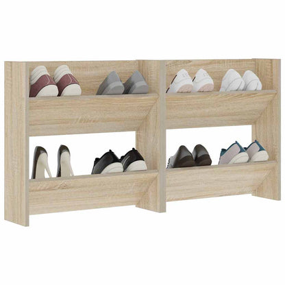Scarpiere a Muro 2pz rovere sonoma legno multistrato