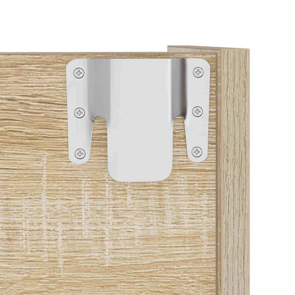 Scarpiere a Muro 2pz Rovere Sonoma 60x18x60cm Legno Multistrato | homemem39