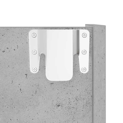 Scarpiera a Muro Grigio Cemento 60x18x60cm in Legno Multistrato