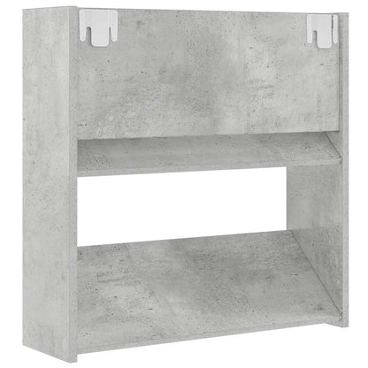 Scarpiere Muro 2pz Grigio Cemento 60x18x60cm Legno Multistrato