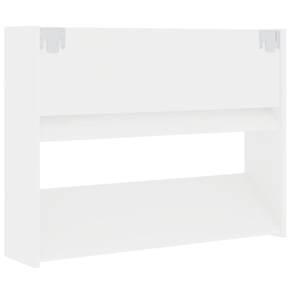 Scarpiere a Muro 2pz Bianche 80x18x60 cm in Legno Multistrato