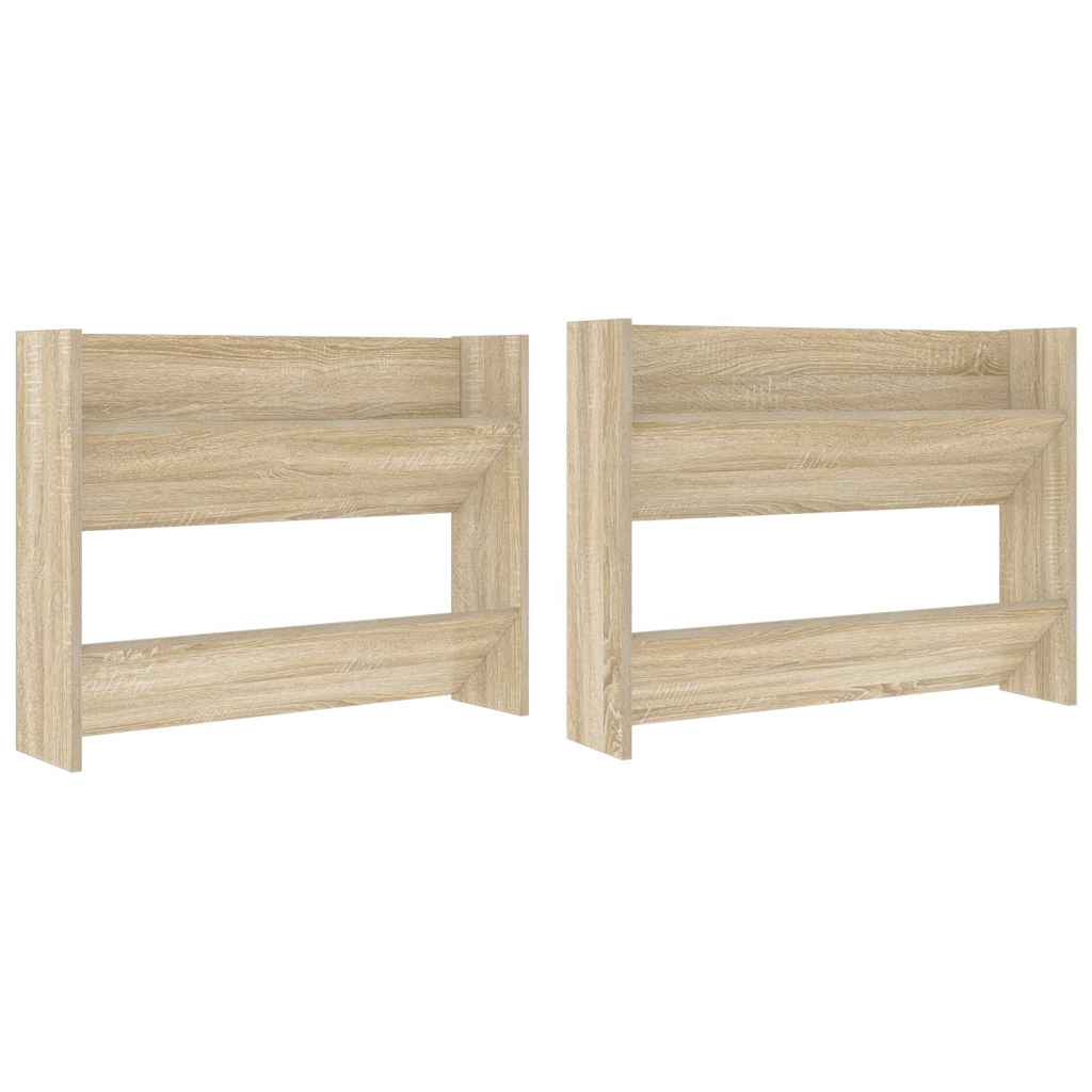 Scarpiere a Muro 2pz rovere sonoma legno multistrato