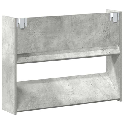Scarpiere Muro 2pz Grigio Cemento 80x18x60cm Legno Multistrato - homemem39