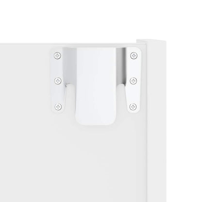 Scarpiere a Muro 2pz Bianche 60x18x90 cm in Legno Multistrato