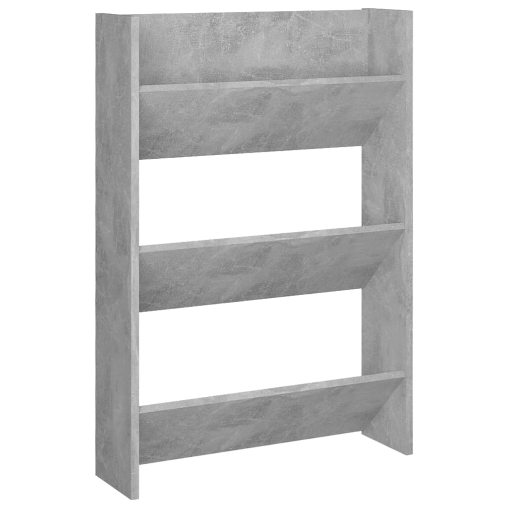 Scarpiere Muro 2pz Grigio Cemento 60x18x90cm Legno Multistrato - homemem39