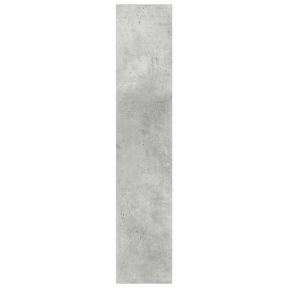 Scarpiera a Muro Grigio Cemento 80x18x90cm in Legno Multistrato