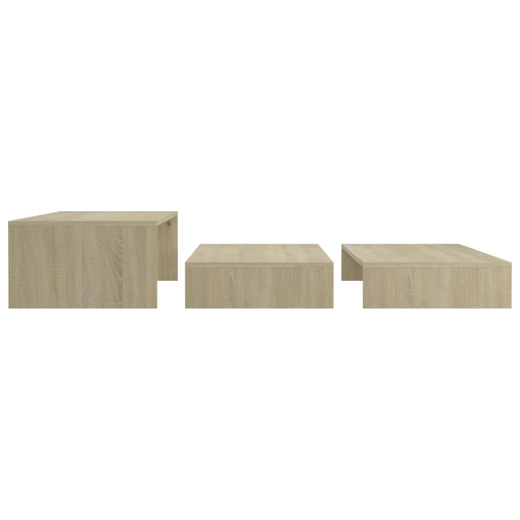 Set Tavolini Estraibili Rovere Sonoma 100x100x26,5 Multistrato | homemem39