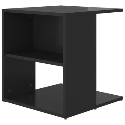 Tavolino Nero Lucido 45x45x48 cm in Legno Multistrato