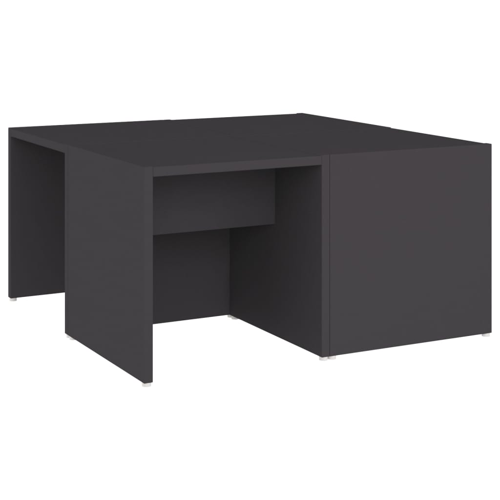 Tavolini da Salotto 4 pz Grigi 33x33x33 cm in Multistrato | homemem39