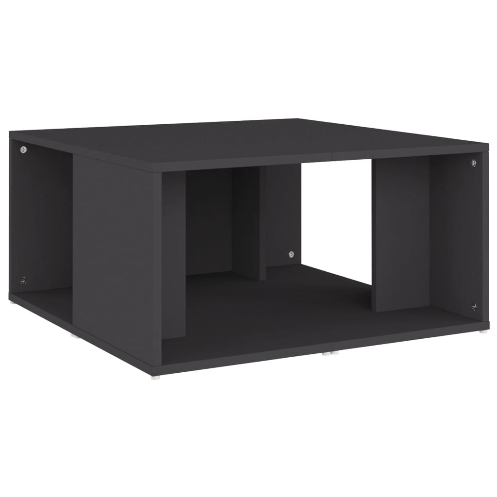 Tavolini da Salotto 4 pz Grigi 33x33x33 cm in Multistrato | homemem39