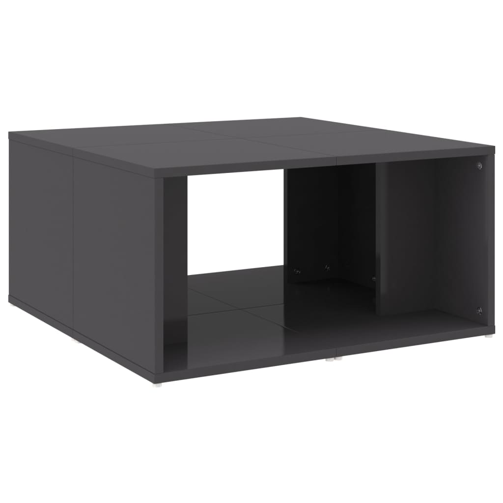Tavolini Salotto 4pz Grigio Lucido 33x33x33cm Legno Multistrato | homemem39