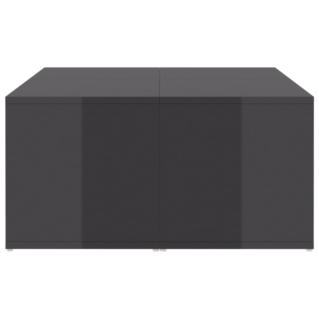 Tavolini Salotto 4pz Grigio Lucido 33x33x33cm Legno Multistrato | homemem39