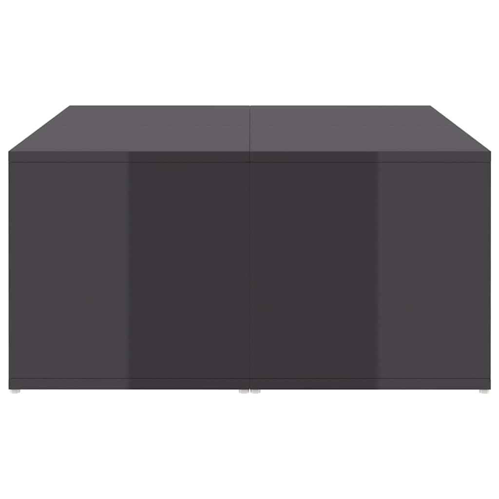 Tavolini Salotto 4pz Grigio Lucido 33x33x33cm Legno Multistrato