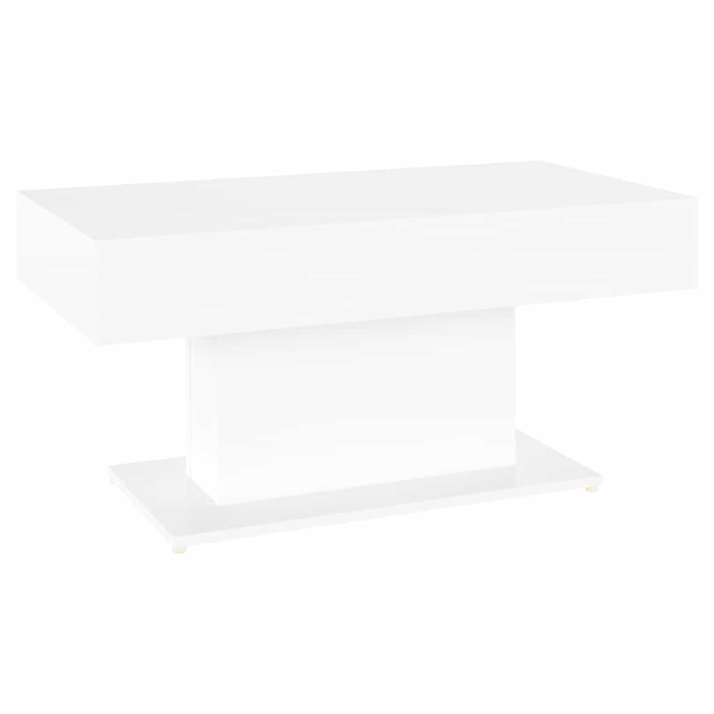 Tavolino da Salotto Bianco 96x50x45 cm in Legno Multistrato