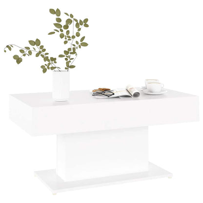 Tavolino da Salotto Bianco 96x50x45 cm in Legno Multistrato