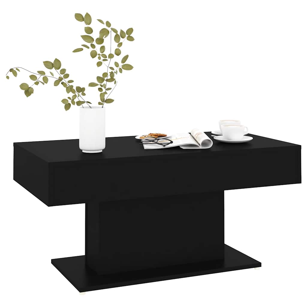 Tavolino da Salotto Nero 96x50x45 cm in Legno Multistrato | homemem39