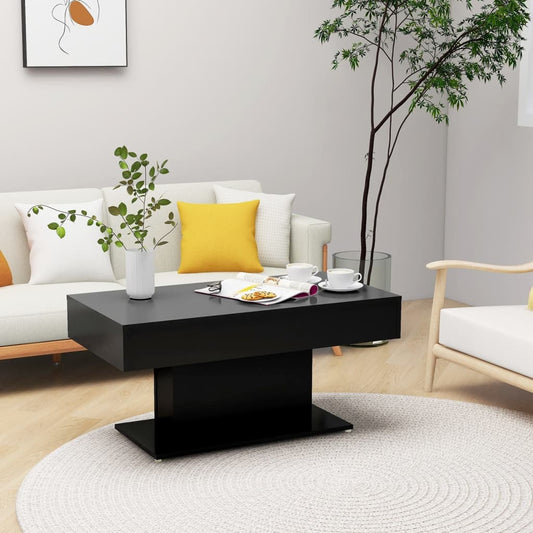 Tavolino da Salotto Nero 96x50x45 cm in Legno Multistrato | homemem39