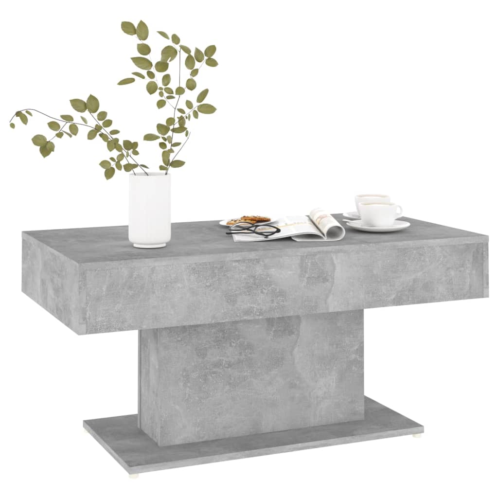Tavolino da Salotto Grigio Cemento 96x50x45cm Legno Multistrato | homemem39