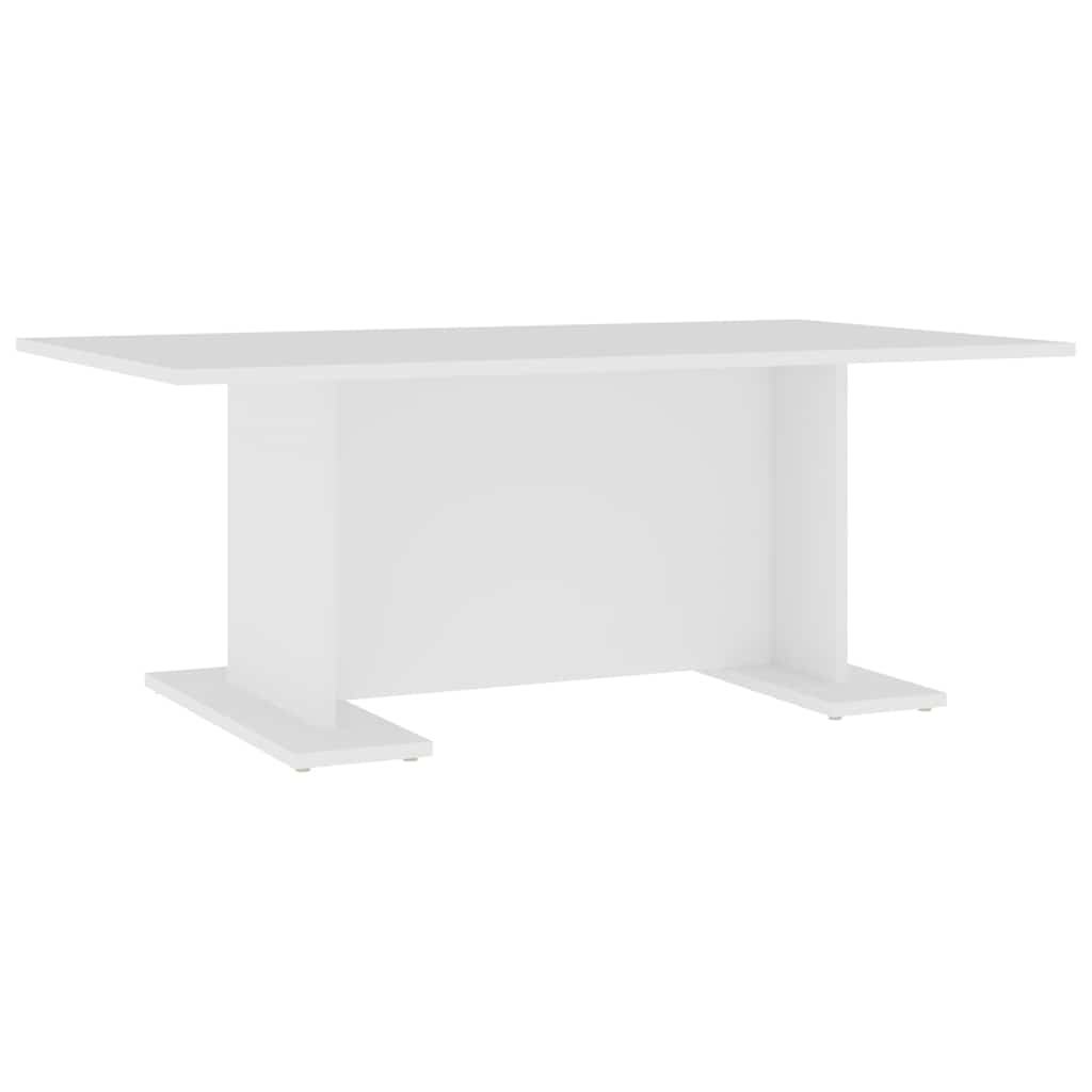 Tavolino da Salotto Bianco 103,5x60x40 cm in Legno Multistrato