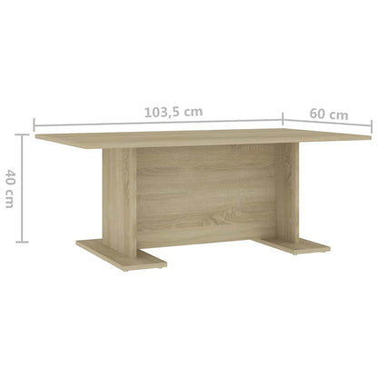 Tavolino Salotto Rovere Sonoma 103,5x60x40 cm Legno Multistrato
