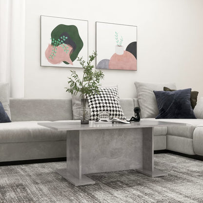 Tavolino Salotto Grigio Cemento 103,5x60x40cm Legno Multistrato | homemem39