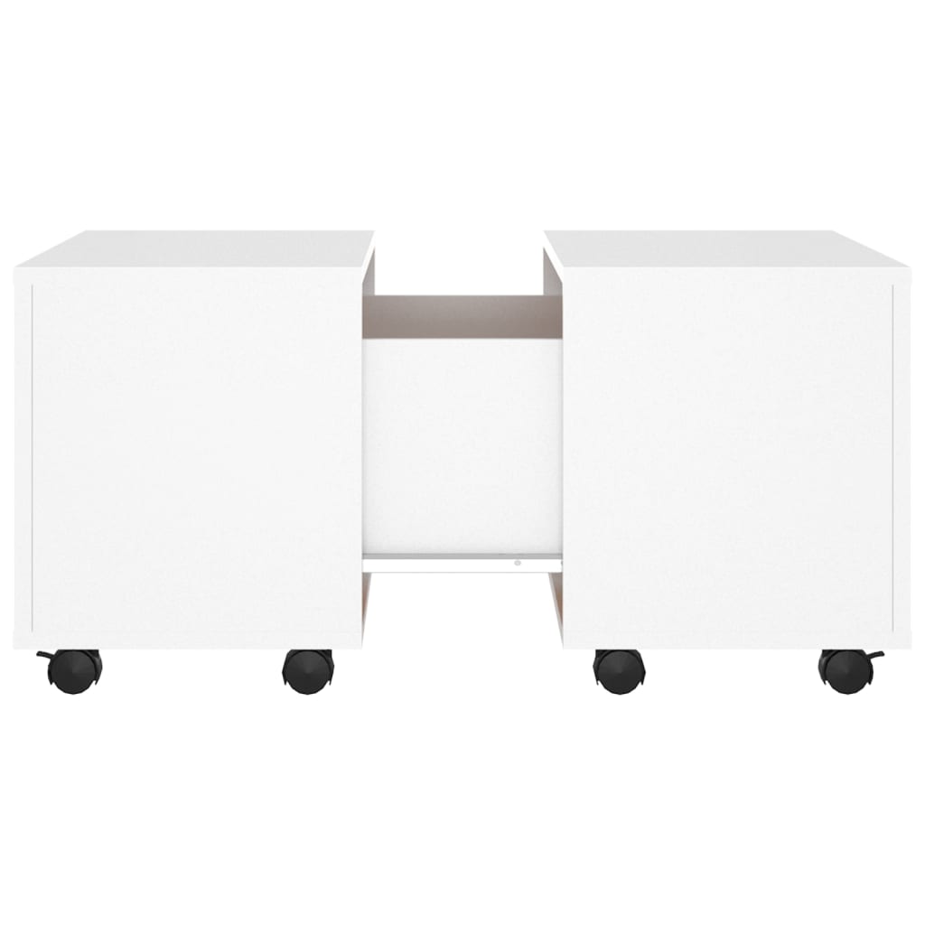 Tavolino da Salotto Bianco 60x60x38 cm in Legno Multistrato | homemem39