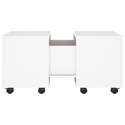 Tavolino da Salotto Bianco 60x60x38 cm in Legno Multistrato | homemem39