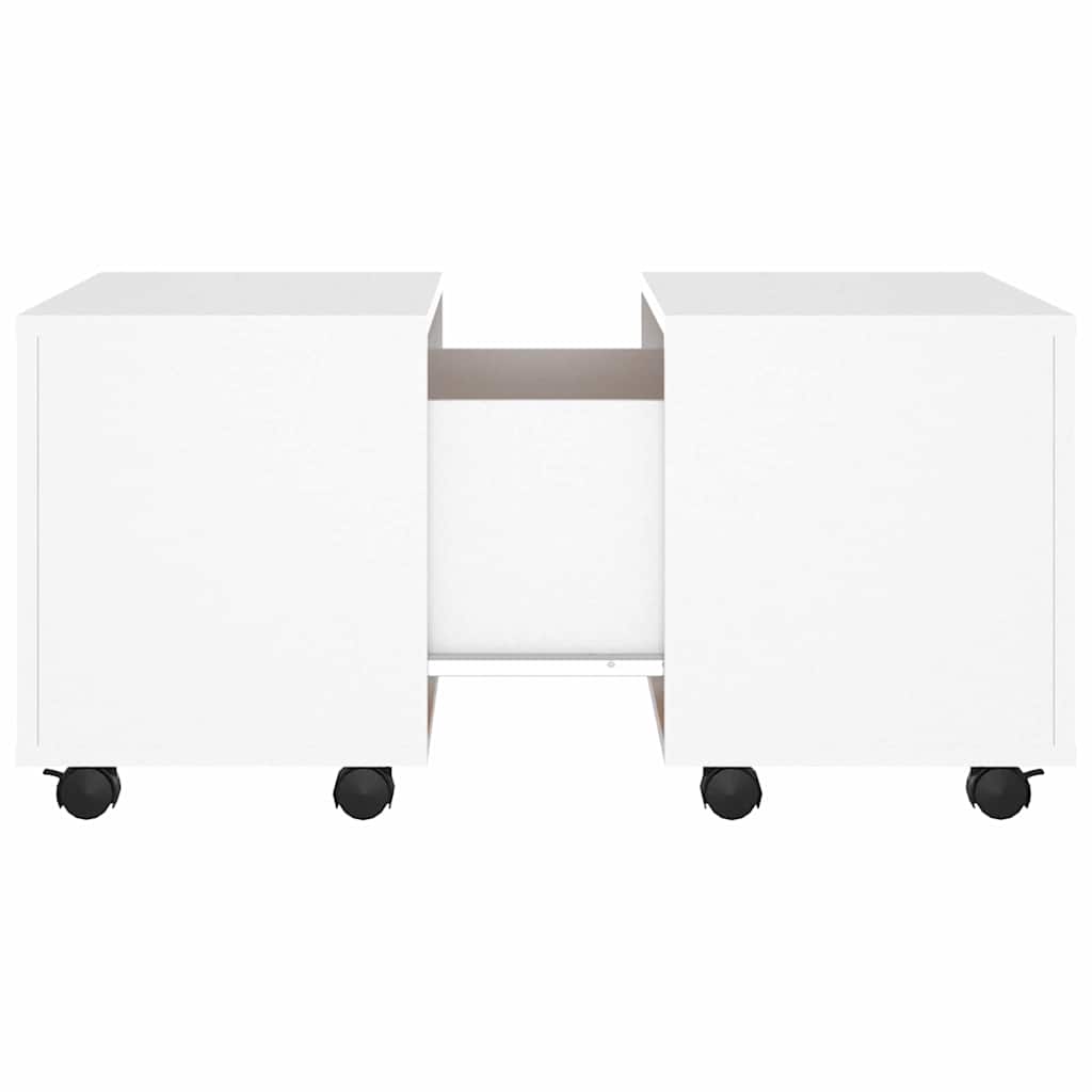 Tavolino da Salotto Bianco 60x60x38 cm in Legno Multistrato