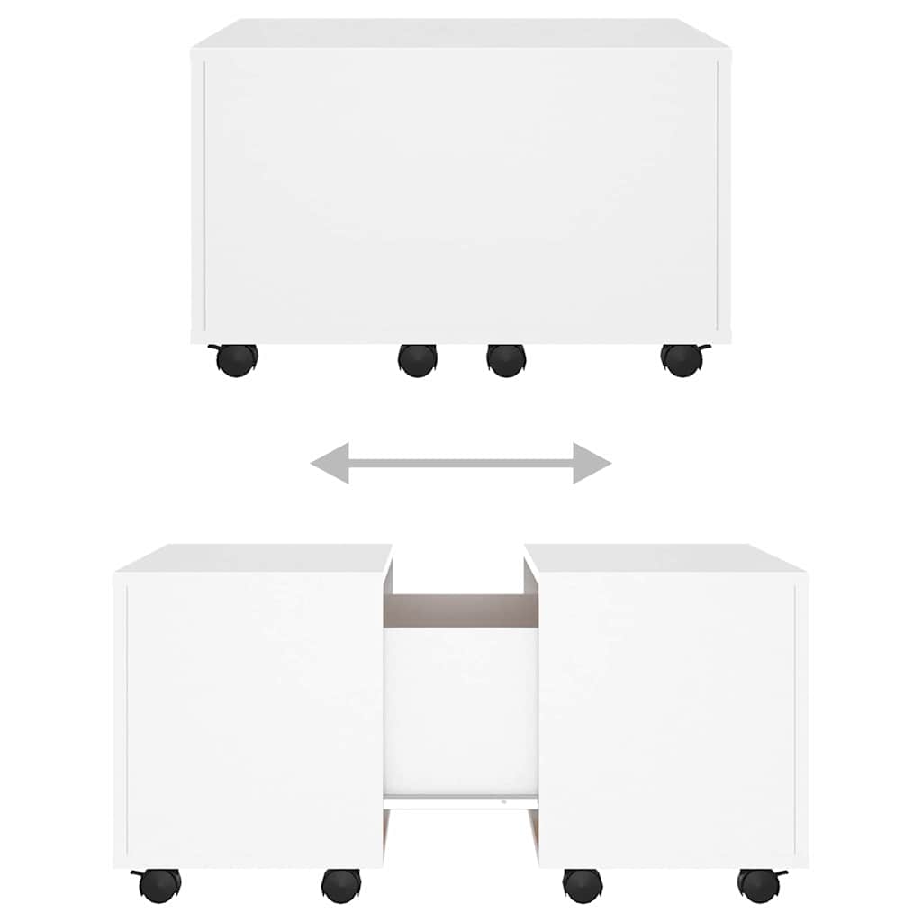 Tavolino da Salotto Bianco 60x60x38 cm in Legno Multistrato