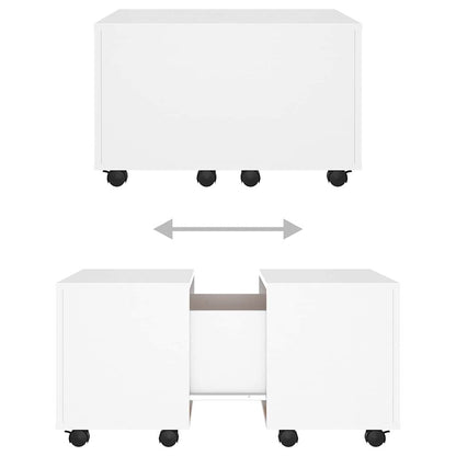 Tavolino da Salotto Bianco 60x60x38 cm in Legno Multistrato