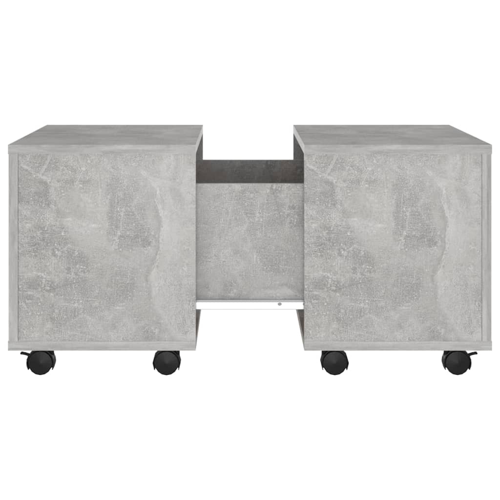 Tavolino da Salotto Grigio Cemento 60x60x38cm Legno Multistrato