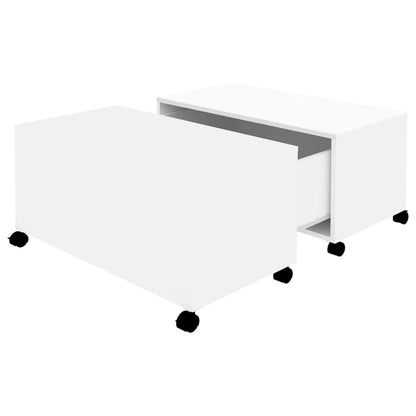 Tavolino da Salotto Bianco 75x75x38 cm in Legno Multistrato | homemem39