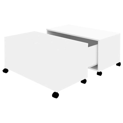 Tavolino da Salotto Bianco 75x75x38 cm in Legno Multistrato