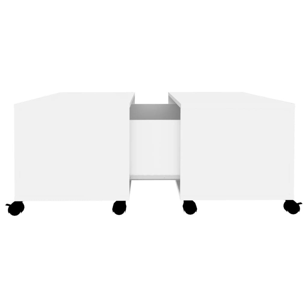 Tavolino da Salotto Bianco 75x75x38 cm in Legno Multistrato | homemem39