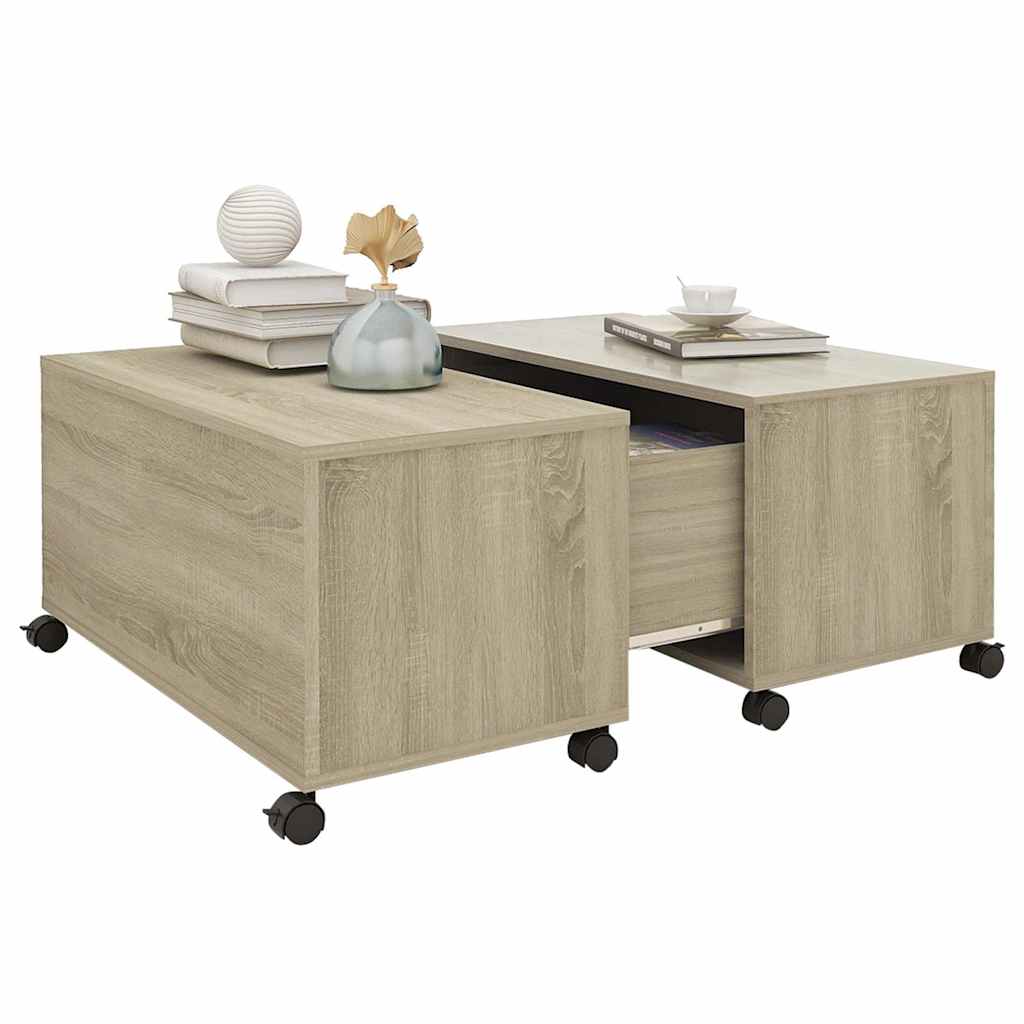 Tavolino da Salotto Rovere Sonoma 75x75x38 cm Legno Multistrato