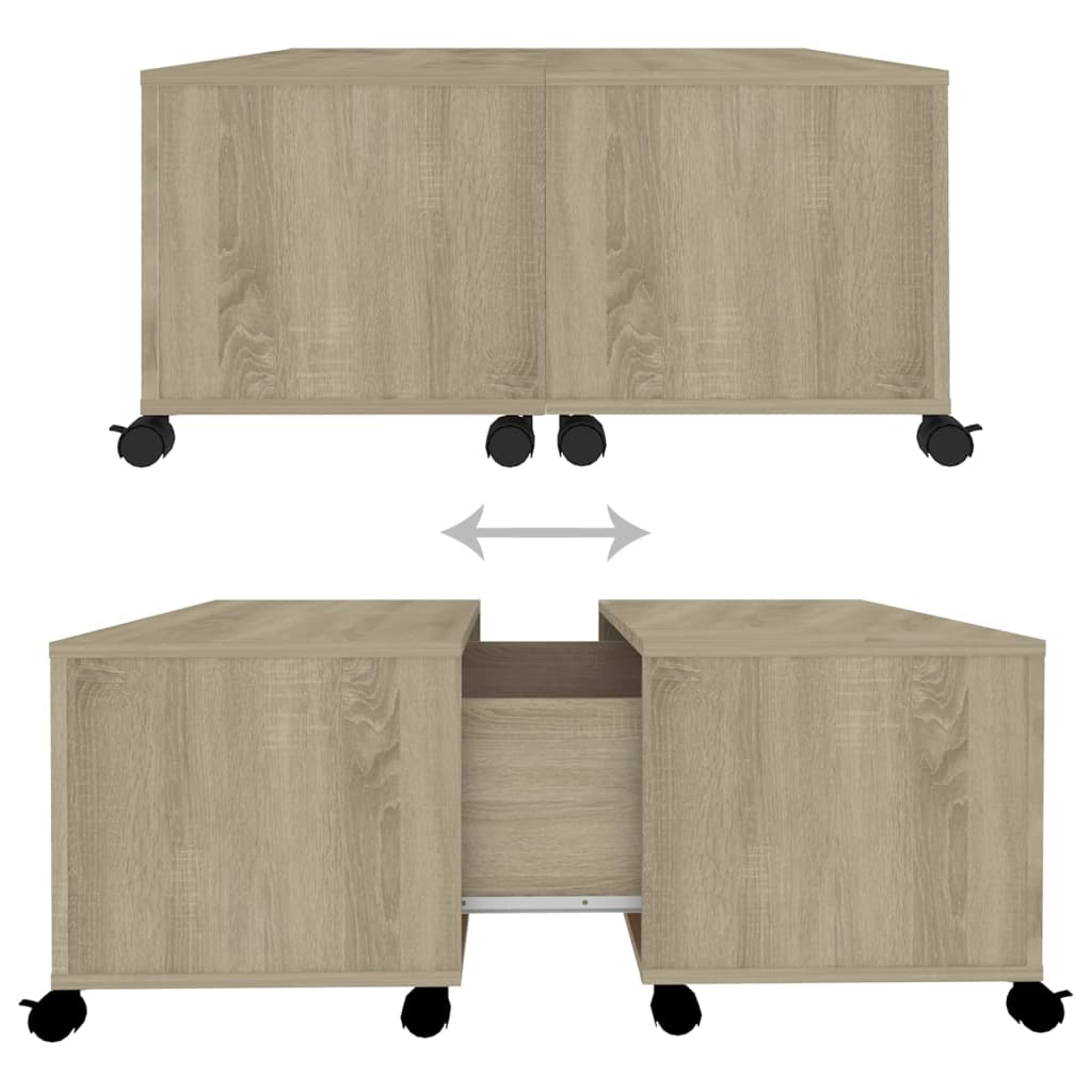 Tavolino da Salotto Rovere Sonoma 75x75x38 cm Legno Multistrato | homemem39