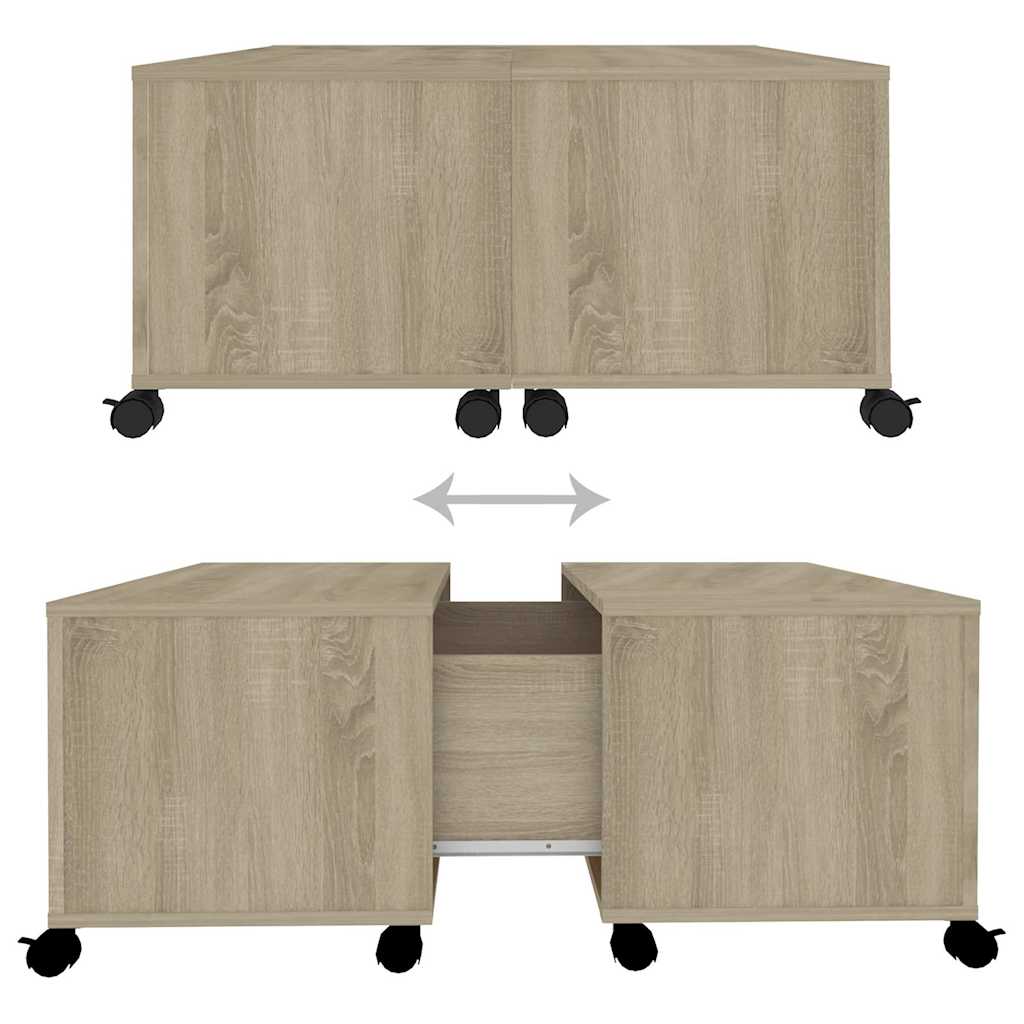 Tavolino da Salotto Rovere Sonoma 75x75x38 cm Legno Multistrato