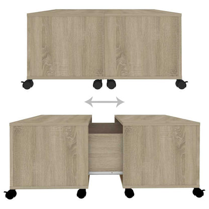Tavolino da Salotto Rovere Sonoma 75x75x38 cm Legno Multistrato