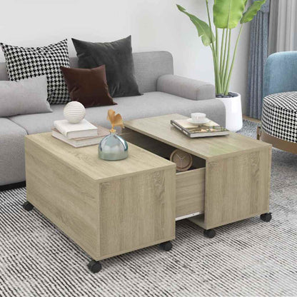 Tavolino da Salotto Rovere Sonoma 75x75x38 cm Legno Multistrato