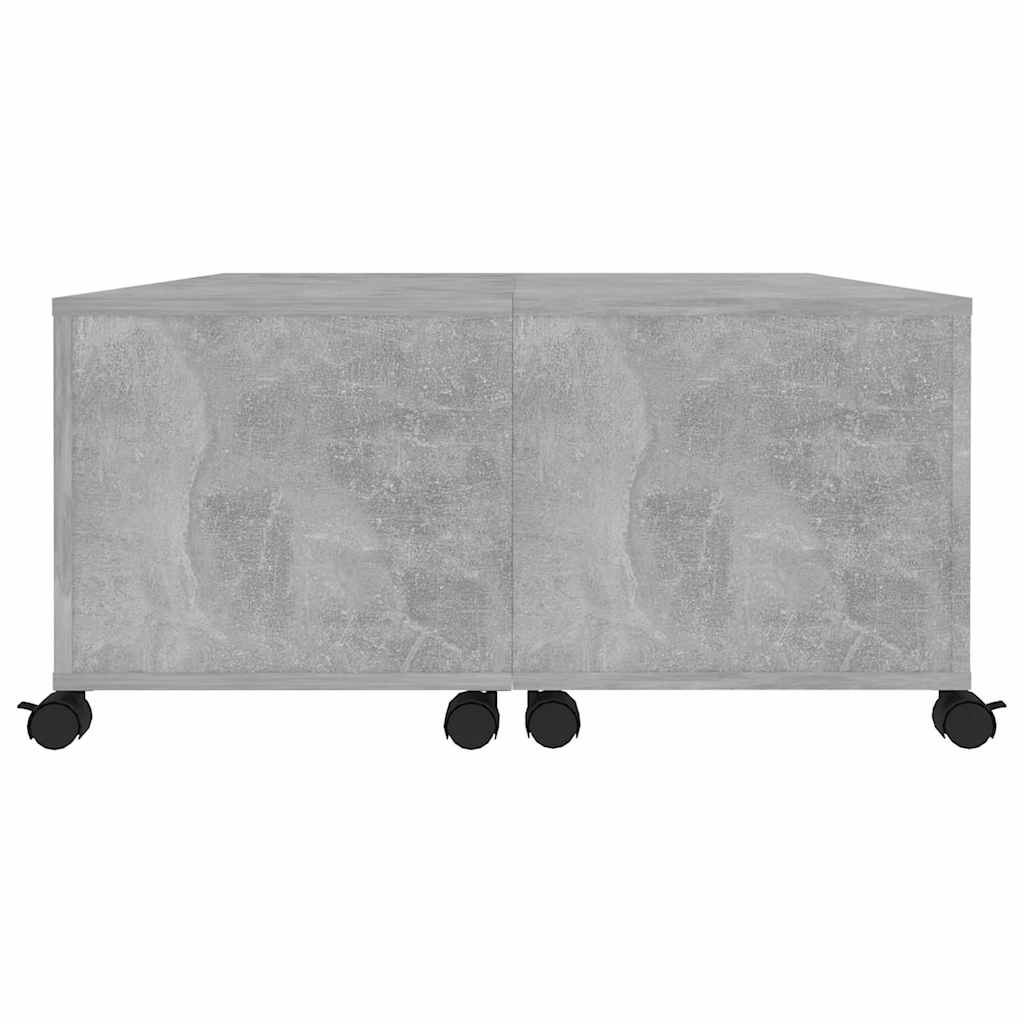 Tavolino da Salotto Grigio Cemento 75x75x38cm Legno Multistrato