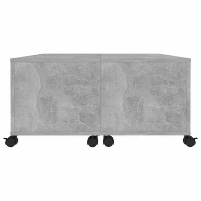 Tavolino da Salotto Grigio Cemento 75x75x38cm Legno Multistrato