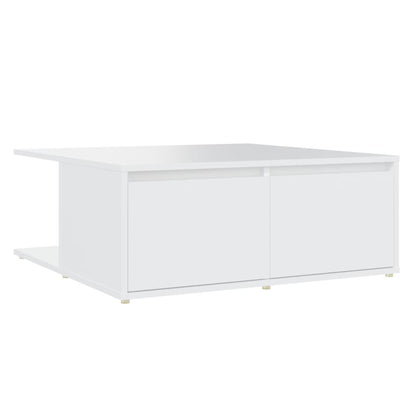 Tavolino da Salotto Bianco 80x80x31 cm in Legno Multistrato | homemem39