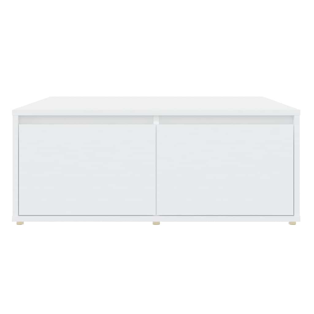 Tavolino da Salotto Bianco 80x80x31 cm in Legno Multistrato