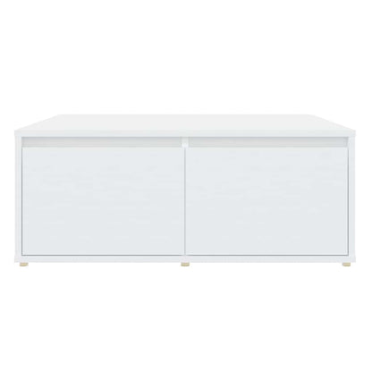 Tavolino da Salotto Bianco 80x80x31 cm in Legno Multistrato