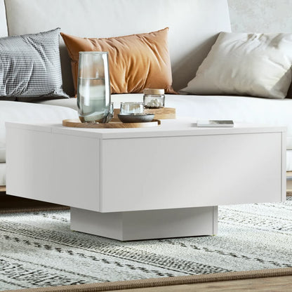 Tavolino da Salotto Bianco 60x60x31,5 cm in Legno Multistrato | homemem39