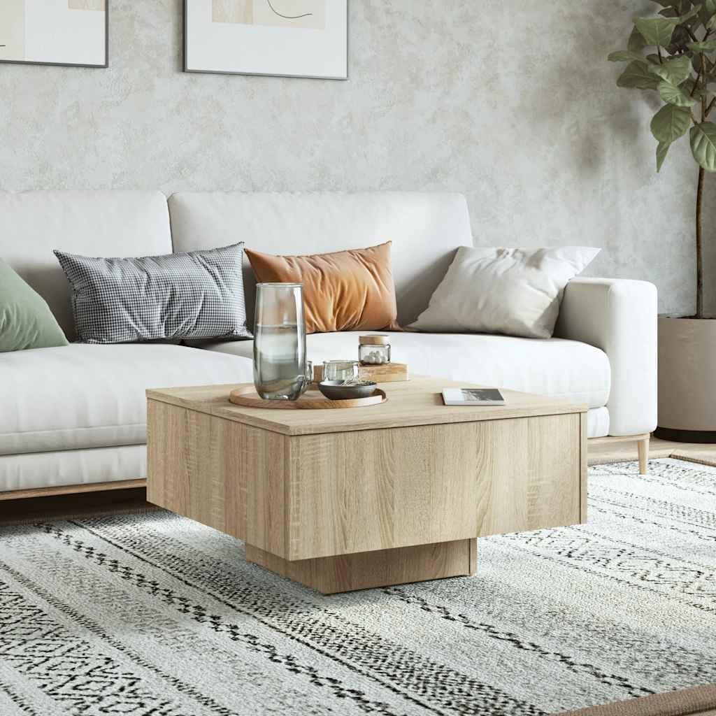 Tavolino Salotto Rovere Sonoma 60x60x31,5 cm Legno Multistrato | homemem39
