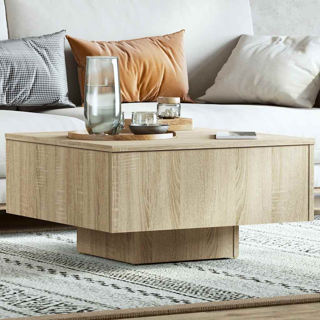Tavolino Salotto Rovere Sonoma 60x60x31,5 cm Legno Multistrato | homemem39